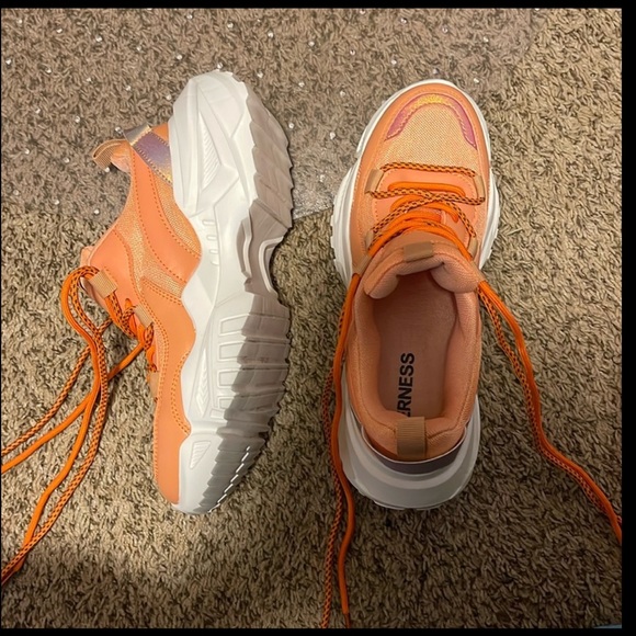 Orange and White Berness Sneakers - Picture 2 of 11